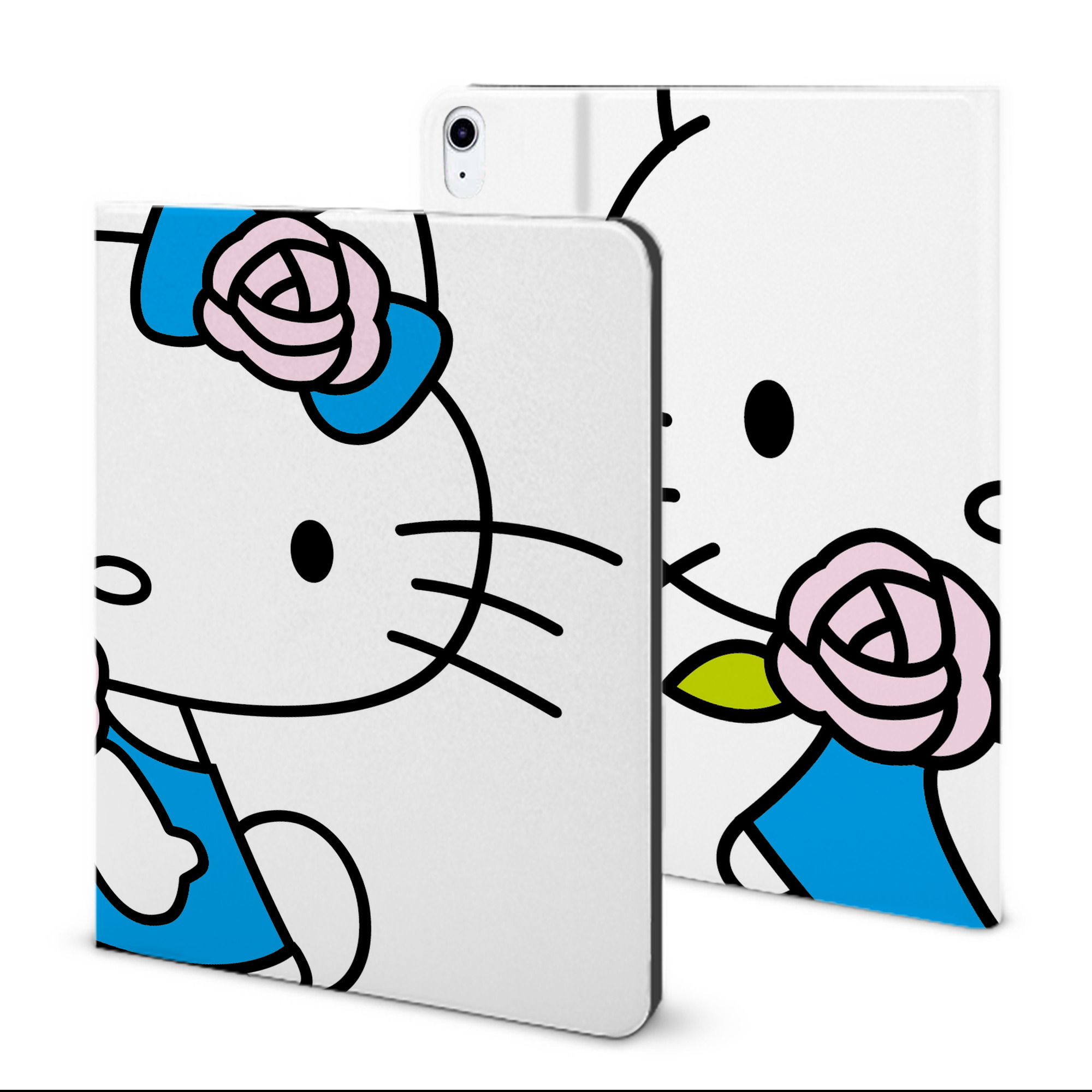（画像用） Hello Kitty ハローキティ IPad ケース ブック型 PUレザー TPU 耐衝撃 軽量 薄型 ペン収納なし 全面保護 IPad 各モデル対応